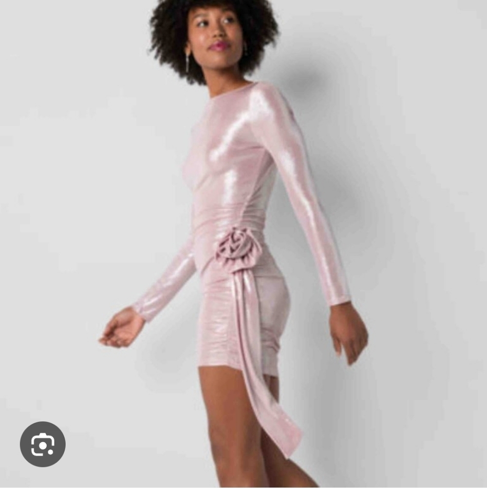 JOHNNY WUJEK Jcpenney Prpject Runway Dopamine Pink Fairy Glitter Dress Christmas